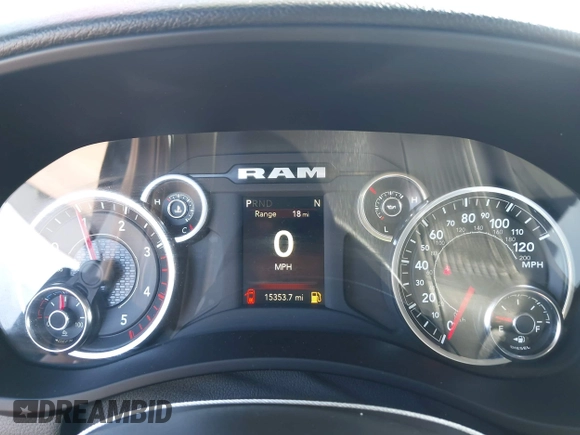 2024 Ram 2500 Big Horn with VIN 3C6UR5DL5RG100751, listed as a IAAI auction lot 42581273 with 15,353 mi miles and . Bid and sale history available at DreamBid. Image 7.