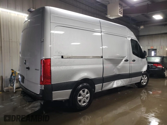 2024 Mercedes-Benz Sprinter with VIN W1Y4NBHY5RT167874, listed as a Copart auction lot 45601285 with 17,494 mi miles and Salvage Title. Bid and sale history available at DreamBid. Image 3.