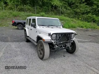 2021 Jeep Wrangler Unlimited Sahara with VIN 1C4HJXEN7MW563272, listed as a Copart auction lot 57398575 with 73,861 mi miles and Salvage title. Bid and sale history available at DreamBid. Image 15.