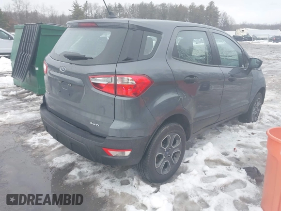 2020 Ford EcoSport S with VIN MAJ6S3FLXLC333600, listed as a IAAI auction lot 41546361 with 47,834 mi miles and . Bid and sale history available at DreamBid. Image 4.