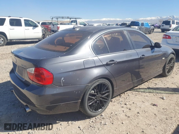2007 BMW 3 Series 335i with VIN WBAVB73517VF50188, listed as a Copart auction lot 50447765 with 197,112 mi miles and Clean Title. Bid and sale history available at carsss.com. Image 3.
