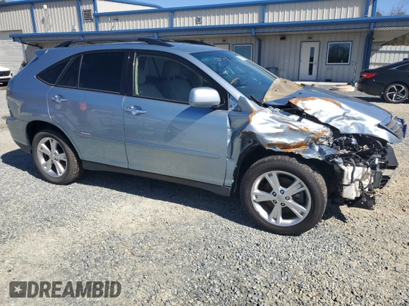 2008 Lexus RX 400h with VIN JTJGW31U682009525, listed as a Copart auction lot 45202025 with 261,960 mi miles and Salvage Title. Bid and sale history available at DreamBid. Image 4.
