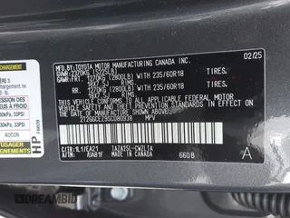 2025 Lexus NX 350 Premium с VIN 2T2GGCEZ9SC080938, выставлен на аукционе IAAI как лот 42255649 с пробегом 3 064 миль миль и . История ставок и продаж доступна на DreamBid. Изображение 9.