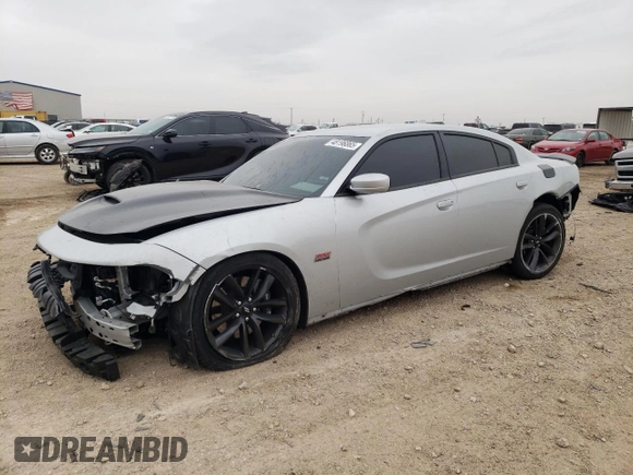 2019 Dodge Charger Scat Pack with VIN 2C3CDXGJ9KH742490, listed as a Copart auction lot 48196865 with 18,861 mi miles and Salvage title. Bid and sale history available at DreamBid. Image 1.