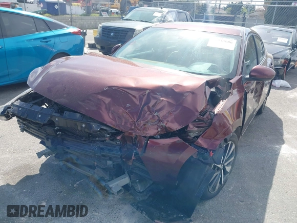2021 Nissan Sentra SV with VIN 3N1AB8CV3MY245748, listed as a IAAI auction lot 41933086 with 22,887 mi miles and . Bid and sale history available at DreamBid. Image 2.