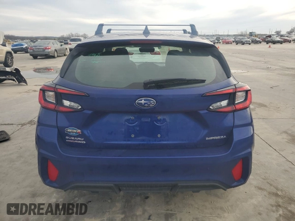 2024 Subaru Impreza with VIN JF1GUABC0R8320715, listed as a Copart auction lot 42756825 with 15,193 mi miles and Salvage Title. Bid and sale history available at carsss.com. Image 6.