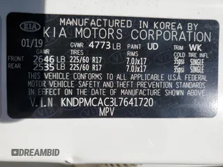 2020 Kia Sportage LX with VIN KNDPMCAC3L7641720, listed as a Copart auction lot 46165115 with 36,806 mi miles and Salvage Title. Bid and sale history available at carsss.com. Image 14.