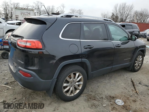 2014 Jeep Cherokee Limited with VIN 1C4PJMDS0EW169860, listed as a Copart auction lot 86389624 with 185,121 mi miles and Salvage Title. Bid and sale history available at carsss.com. Image 3.