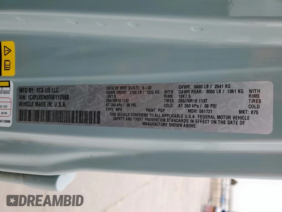 2024 Jeep Wrangler Sahara with VIN 1C4PJXEN6RW110988, listed as a Copart auction lot 46257325 with 39,889 mi miles and Clean title. Bid and sale history available at DreamBid. Image 13.