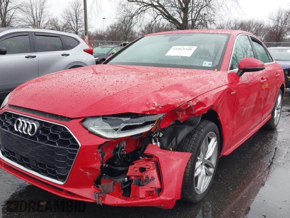 2021 Audi A4 S line Premium with VIN WAUDAAF45MA030185, listed as a IAAI auction lot 41065390 with Not Provided miles and . Bid and sale history available at DreamBid. Image 6.