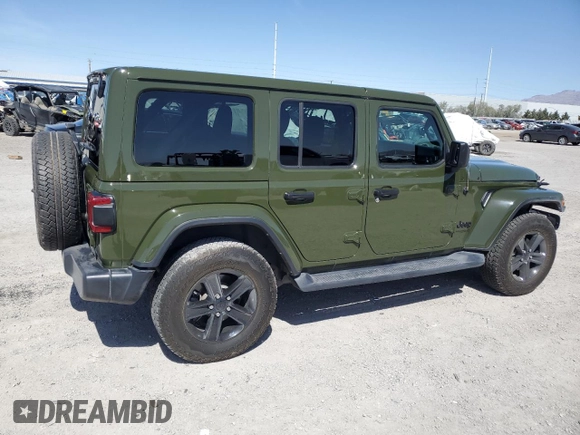 2021 Jeep Wrangler Unlimited Sahara Altitude с VIN 1C4HJXEN5MW865773, выставлен на аукционе Copart как лот 66431724 с пробегом 61 101 миль миль и Списание • Salvage title. История ставок и продаж доступна на DreamBid. Изображение 3.