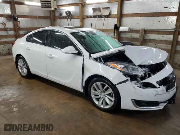 2015 Buick Regal Premium I with VIN 2G4GN5EXXF9159606, listed as a Copart auction lot 52158785 with 86,427 mi miles and Salvage Title. Bid and sale history available at carsss.com. Image 4.