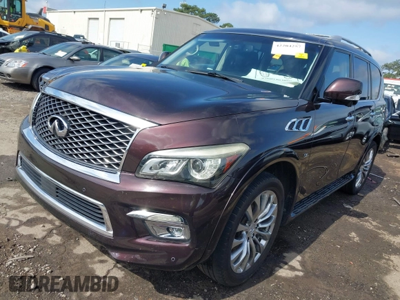 2016 Infiniti QX80 with VIN JN8AZ2ND8G9800914, listed as a IAAI auction lot 42204257 with 113,149 mi miles and . Bid and sale history available at DreamBid. Image 2.