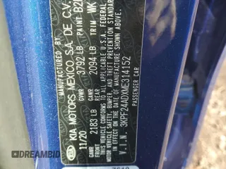2021 Kia Forte LXS with VIN 3KPF24ADXME314152, listed as a Copart auction lot 86689324 with 76,565 mi miles and Salvage Title. Bid and sale history available at carsss.com. Image 14.
