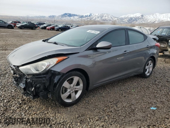 2013 Hyundai Elantra Limited with VIN 5NPDH4AE7DH449924, listed as a Copart auction lot 45911945 with 108,559 mi miles and Salvage Title. Bid and sale history available at DreamBid. Image 1.