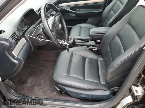2001 Audi A4 with VIN WAUDC68D31A138398, listed as a Copart auction lot 63600565 with 224,204 mi miles and Salvage title. Bid and sale history available at DreamBid. Image 7.