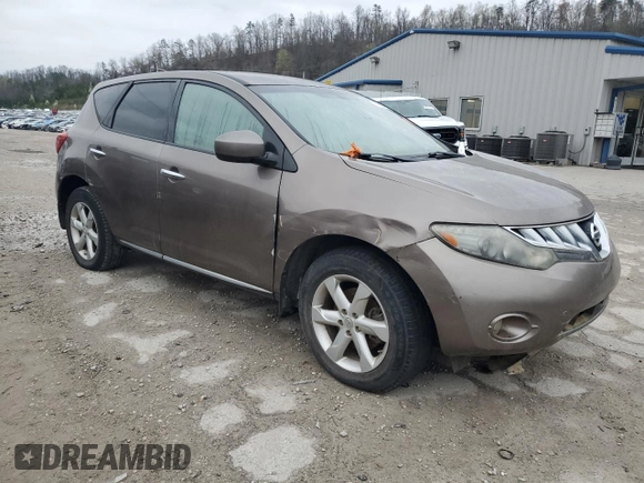 2009 Nissan Murano S with VIN JN8AZ18WX9W207406, listed as a Copart auction lot 51502925 with Not Provided miles and Salvage Title. Bid and sale history available at carsss.com. Image 4.