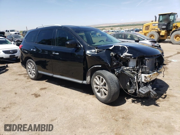 2013 Nissan Pathfinder SL with VIN 5N1AR2MN8DC634345, listed as a Copart auction lot 57957755 with 137,674 mi miles and Salvage title. Bid and sale history available at DreamBid. Image 4.