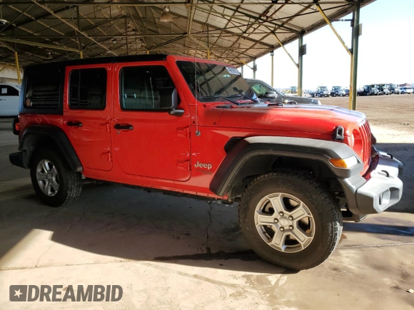 2018 Jeep Wrangler Unlimited Sport z VIN 1C4HJXDN8JW206681, wystawiony jako Copart lot #49619615 z przebiegiem 74 949 mil mil oraz Szkoda całkowita • Salvage title. Historia ofert i sprzedaży dostępna na DreamBid. Obrazek 4.
