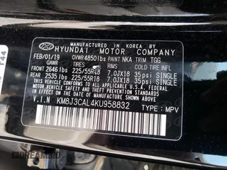 2019 Hyundai Tucson Ultimate with VIN KM8J3CAL4KU958832, listed as a Copart auction lot 66164154 with 96,533 mi miles and Salvage Title. Bid and sale history available at carsss.com. Image 14.