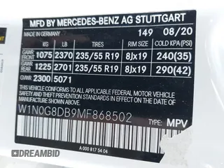 2021 Mercedes-Benz GLC 300 с VIN W1N0G8DB9MF868502, выставлен на аукционе IAAI как лот 41929908 с пробегом 68 958 миль миль и . История ставок и продаж доступна на DreamBid. Изображение 9.
