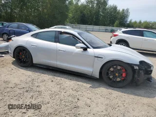 2022 Porsche Taycan GTS with VIN WP0AD2Y14NSA59956, listed as a Copart auction lot 65399344 with 15,466 mi miles and Salvage Title. Bid and sale history available at DreamBid. Image 4.