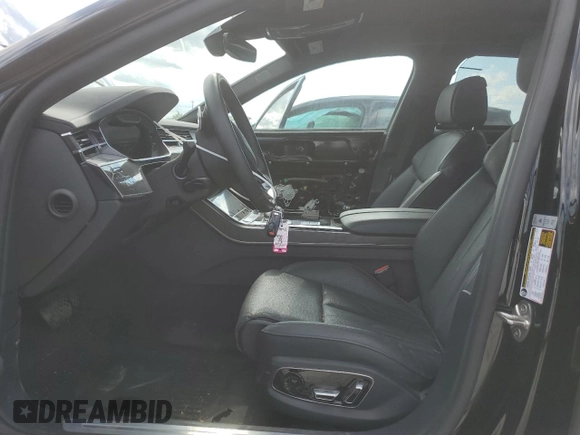 2022 Audi A8 with VIN WAULDAF89NN006262, listed as a Copart auction lot 57478025 with 13,020 mi miles and Salvage title. Bid and sale history available at DreamBid. Image 7.