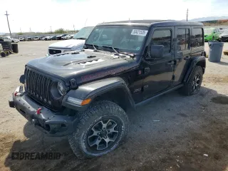 2020 Jeep Wrangler Unlimited Rubicon with VIN 1C4HJXFN8LW126037, listed as a Copart auction lot 50421535 with 52,275 mi miles and Salvage Title. Bid and sale history available at carsss.com. Image 1.