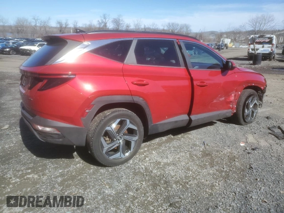 2022 Hyundai Tucson SEL with VIN 5NMJCCAE1NH014262, listed as a Copart auction lot 49168345 with 48,383 mi miles and Salvage Title. Bid and sale history available at DreamBid. Image 3.