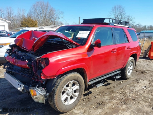 2021 Toyota 4Runner SR5 with VIN JTEEU5JR4M5231055, listed as a IAAI auction lot 41584951 with 95,389 mi miles. Bid and sale history available at carsss.com. Image 17.