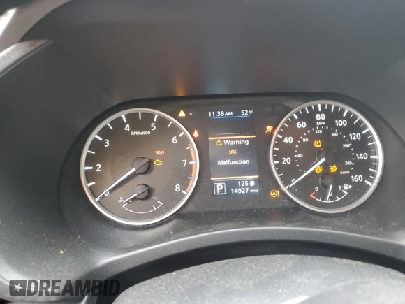 2024 Nissan Sentra S with VIN 3N1AB8BV0RY295659, listed as a Copart auction lot 57966545 with 14,927 mi miles and Salvage title. Bid and sale history available at DreamBid. Image 9.