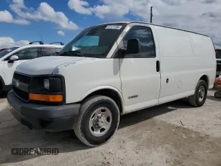2003 Chevrolet Express Cargo with VIN 1GCGG25V031124732, listed as a Copart auction lot 47177195 with 188,841 mi miles and Salvage Title. Bid and sale history available at DreamBid. Image 1.