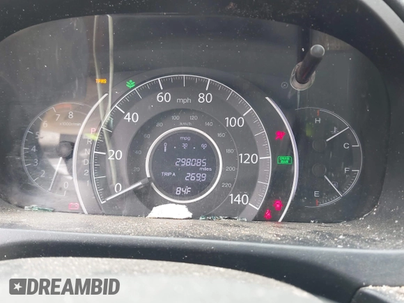 2013 Honda CR-V EX-L with VIN 5J6RM3H79DL049209, listed as a IAAI auction lot 41954539 with 298,085 mi miles and . Bid and sale history available at DreamBid. Image 7.