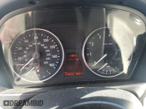 2008 BMW 3 Series 328i with VIN WBAVA37508NL48589, listed as a Copart auction lot 54542995 with 170,035 mi miles and Salvage Title. Bid and sale history available at DreamBid. Image 9.