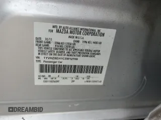 2012 Mazda 6 i Touring Plus with VIN 1YVHZ8EH1C5M12709, listed as a Copart auction lot 86147904 with 125,072 mi miles and Salvage Title. Bid and sale history available at carsss.com. Image 12.