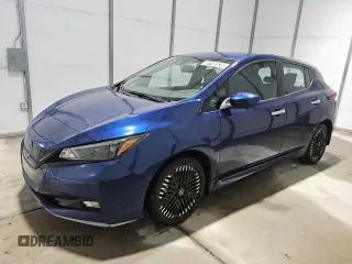 2023 Nissan LEAF SV Plus z VIN 1N4CZ1CV9PC550117, wystawiony jako Copart lot #59146535 z przebiegiem 74 529 mil mil oraz Czysty tytuł • Clean title. Historia ofert i sprzedaży dostępna na DreamBid. Obrazek 1.