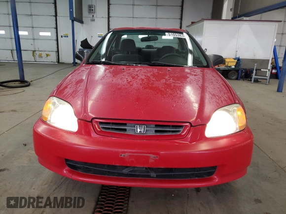 1998 Honda Civic HX with VIN 1HGEJ7128WL101968, listed as a Copart auction lot 51053835 with 297,230 mi miles and Salvage Title. Bid and sale history available at carsss.com. Image 5.