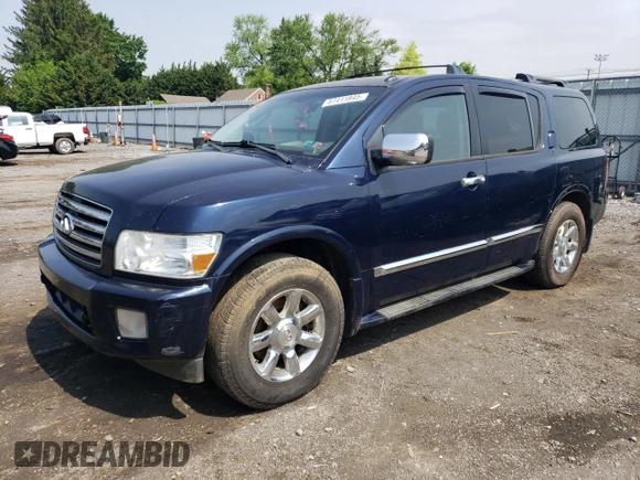 2007 Infiniti QX56 z VIN 5N3AA08C87N806622, wystawiony jako Copart lot #57411845 z przebiegiem 218 557 mil mil oraz Czysty tytuł • Clean title. Historia ofert i sprzedaży dostępna na DreamBid. Obrazek 1.
