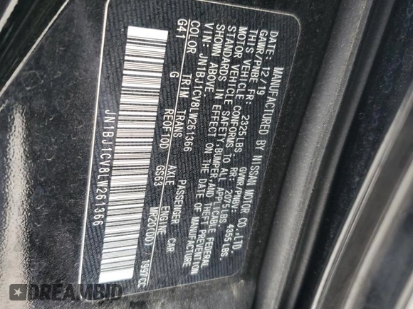 2020 Nissan Rogue SV z VIN JN1BJ1CV8LW261366, wystawiony jako Copart lot #54567165 z przebiegiem 38 328 mil mil oraz Szkoda całkowita • Salvage title. Historia ofert i sprzedaży dostępna na DreamBid. Obrazek 13.