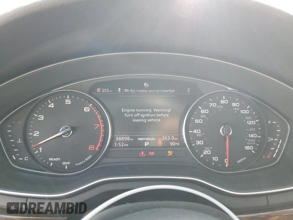 2019 Audi A4 Premium with VIN WAUGMAF46KA022081, listed as a Copart auction lot 51117725 with 38,898 mi miles and Non repairable. Bid and sale history available at DreamBid. Image 9.