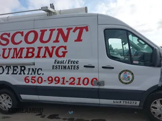 2022 Ford Transit Cargo with VIN 1FTBR1C80NKA05202, listed as a IAAI auction lot 41447583 with 75,302 mi miles and . Bid and sale history available at DreamBid. Image 14.
