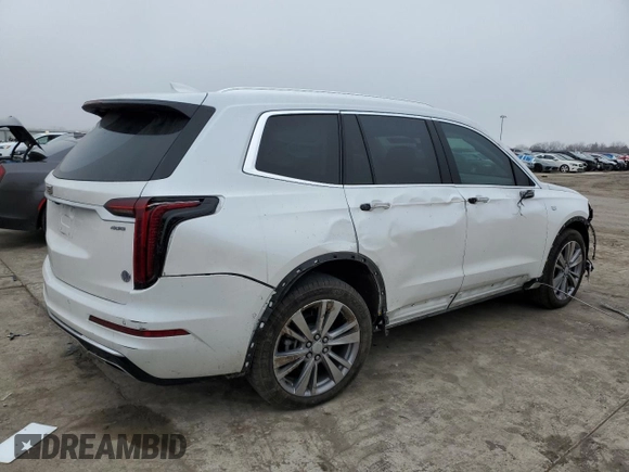 2024 Cadillac XT6 FWD Premium Luxury with VIN 1GYKPCRS2RZ717884, listed as a Copart auction lot 44048215 with 18,045 mi miles and Salvage Title. Bid and sale history available at carsss.com. Image 3.