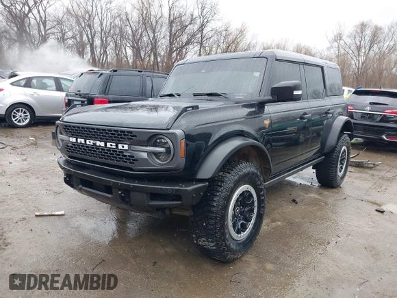 2022 Ford Bronco with VIN 1FMEE5DP7NLB44920, listed as a IAAI auction lot 41824834 with 55,254 mi miles. Bid and sale history available at carsss.com. Image 19.