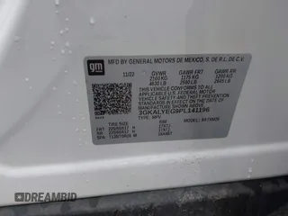 2023 GMC Terrain AT4 с VIN 3GKALYEG9PL141196, выставлен на аукционе IAAI как лот 42375132 с пробегом 32 680 миль миль и . История ставок и продаж доступна на DreamBid. Изображение 9.