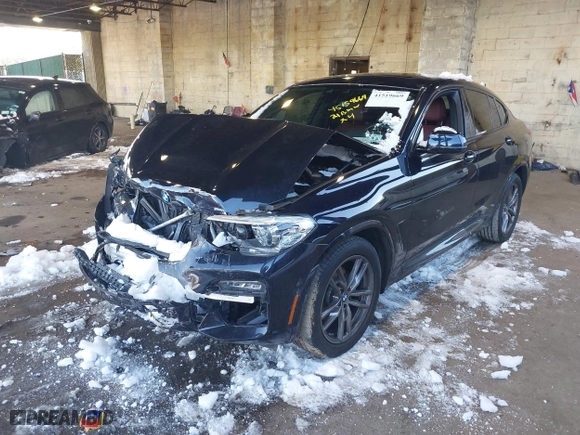 2021 BMW X4 xDrive30i with VIN 5UX2V1C02M9G88419, listed as a IAAI auction lot 41519669 with 41,252 mi miles. Bid and sale history available at carsss.com. Image 2.