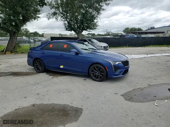 2021 Cadillac CT4 V-Series with VIN 1G6DH5RL1M0144492, listed as a Copart auction lot 74433364 with 0 mi miles and Salvage Title. Bid and sale history available at carsss.com. Image 11.