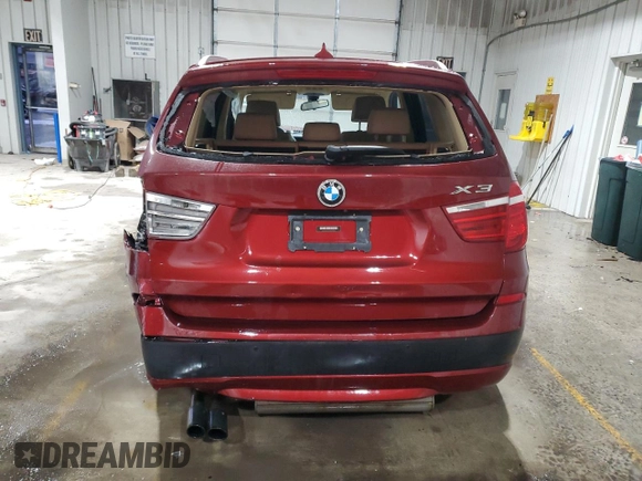 2013 BMW X3 xDrive28i with VIN 5UXWX9C57D0A25292, listed as a Copart auction lot 87730015 with 108,868 mi miles and Salvage Title. Bid and sale history available at carsss.com. Image 6.