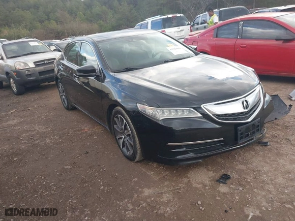 2015 Acura TLX V6 Tech with VIN 19UUB2F55FA010487, listed as a IAAI auction lot 41524969 with 157,888 mi miles. Bid and sale history available at carsss.com. Image 1.