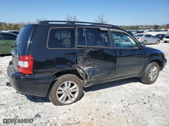 2006 Toyota Highlander Hybrid with VIN JTEDW21A460010859, listed as a Copart auction lot 46666175 with 184,749 mi miles and Salvage Title. Bid and sale history available at carsss.com. Image 3.