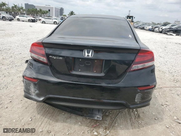 2014 Honda Civic Coupe LX with VIN 2HGFG3B55EH513247, listed as a Copart auction lot 50394735 with 124,853 mi miles and Salvage Title. Bid and sale history available at carsss.com. Image 6.